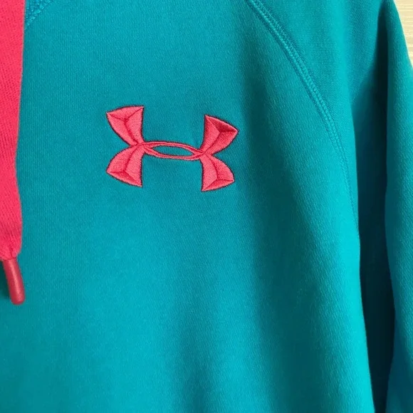 Under Armour hoodie size small teal and pink - Picture 2 of 4